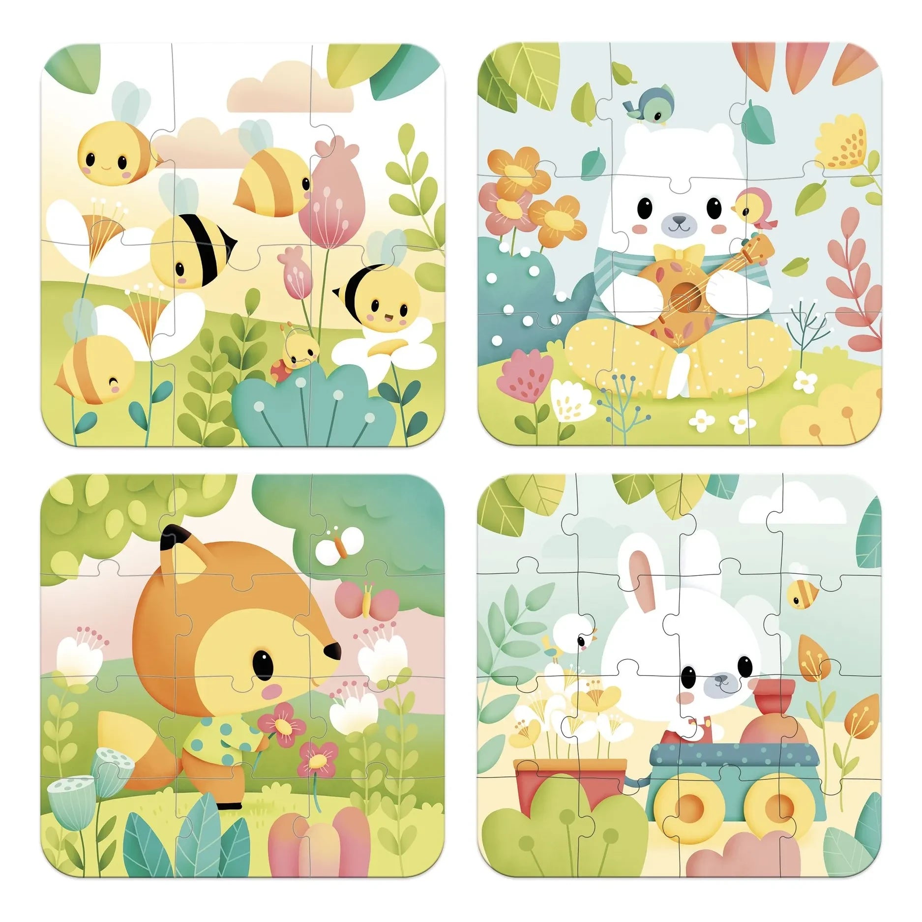 Janod - Reine Evolutionspuzzles - 4 Puzzles