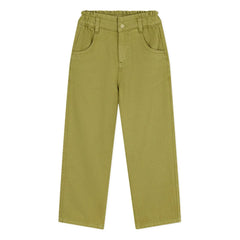 Petit Bateau - Twillhose mit Paperbag-Bund | Olive