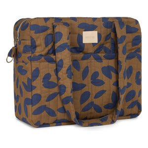 Nobodinoz - Hyde Park Blue Leaves wasserdichte Wickeltasche | Blau