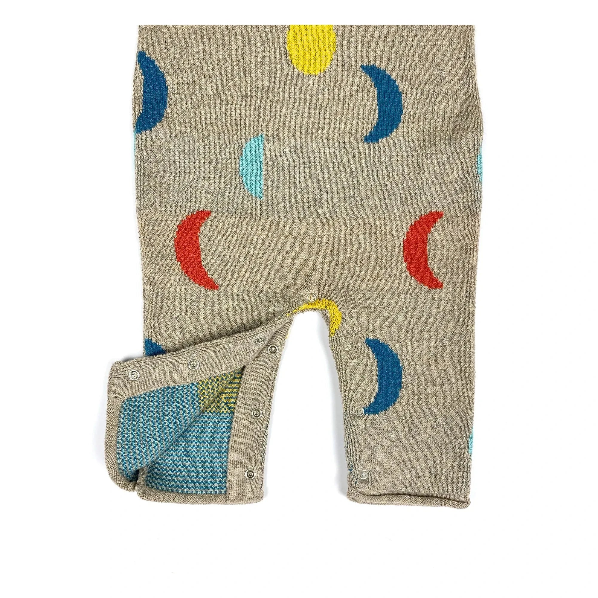 Bayiri - Moon Phases Bio-Baumwoll-Strampler | Heather Beige