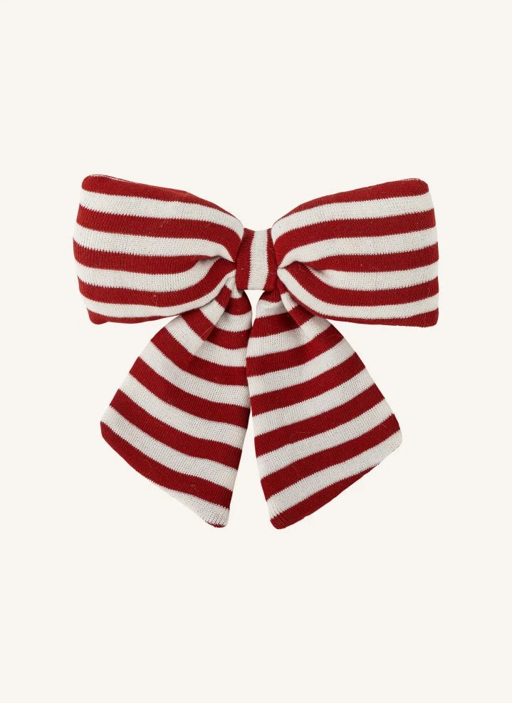 Bloomingville - Ruby Gestreifter Schleifen Weihnachtsschmuck | Rot