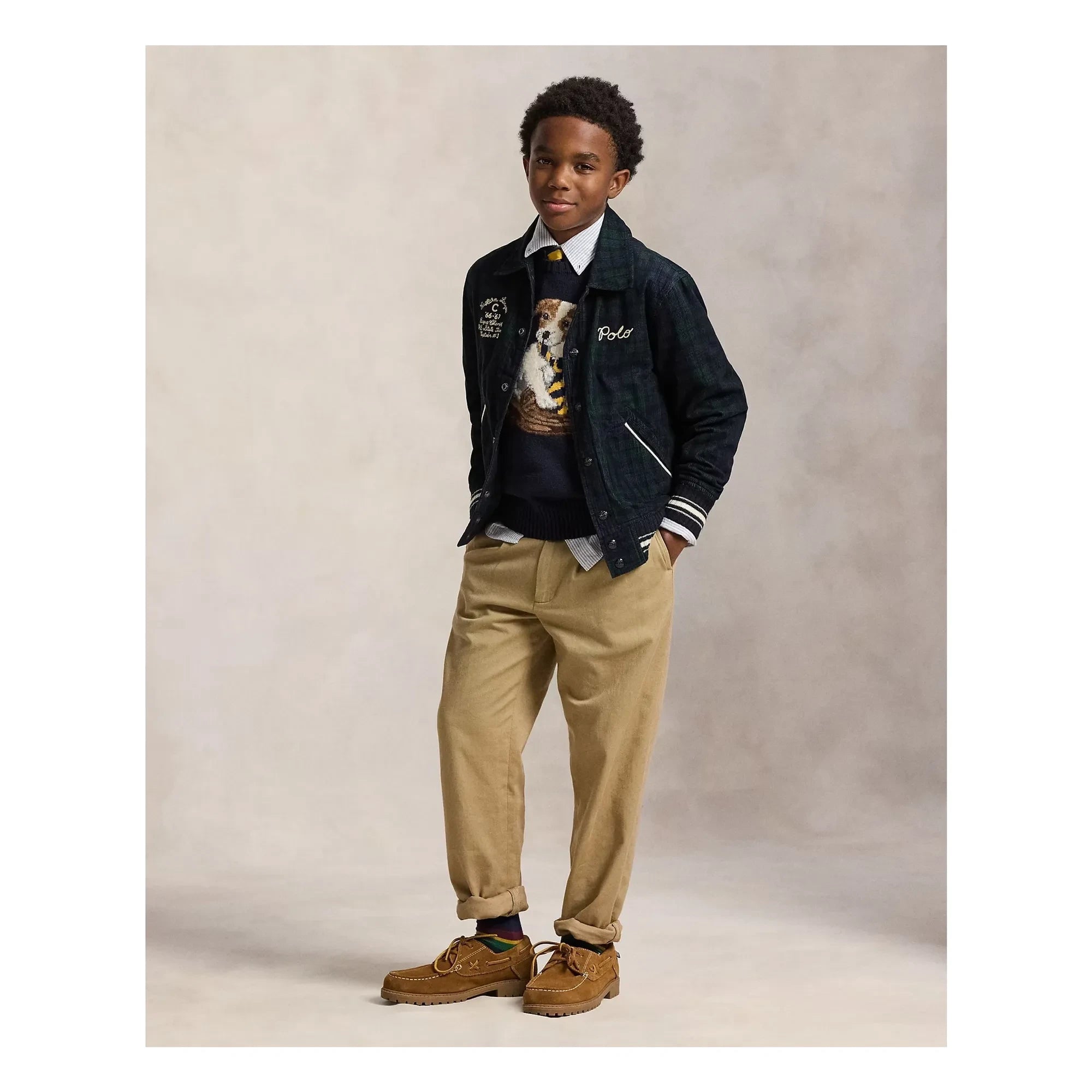 Ralph Lauren - Karierte Bomberjacke | Marineblau