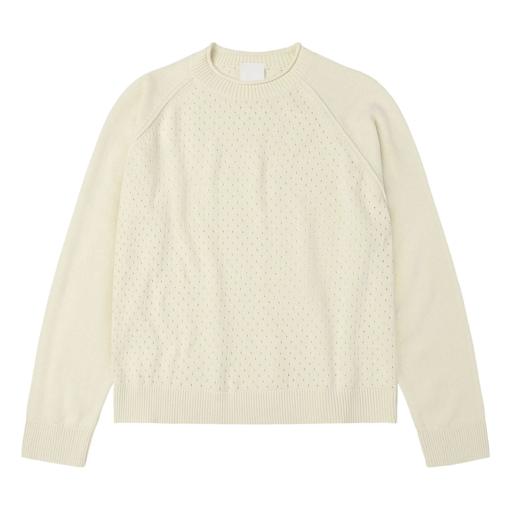 FUB – Pointelle-Sweatshirt | Ecru