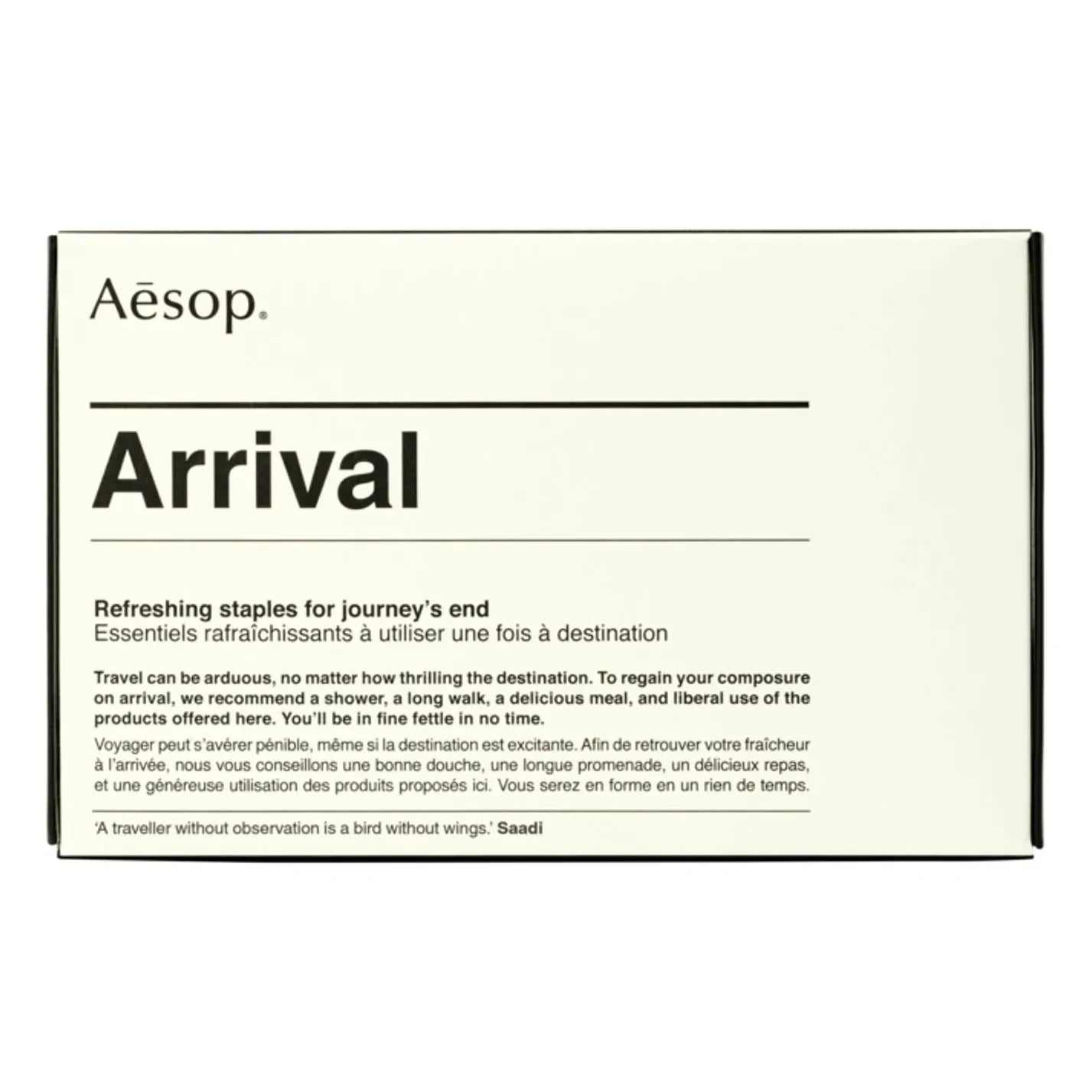 Aesop - Reisekit Ankunft