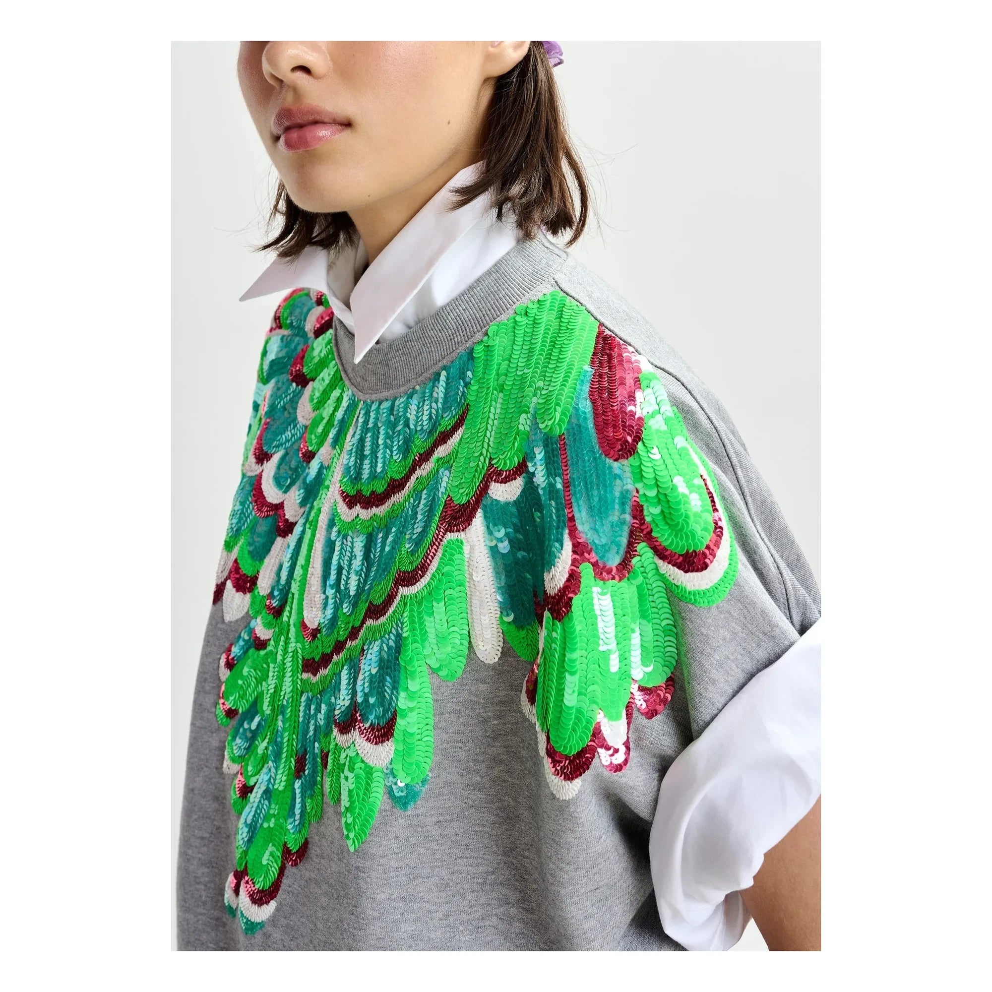 Essentiel Antwerp - Sweatshirt Jolies Stickereien | Grün
