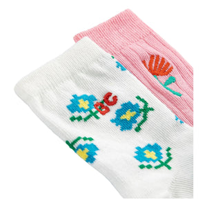 Bobo Choses - 2er-Set Bio-Baumwollsocken mit Blumenmuster | Rosa