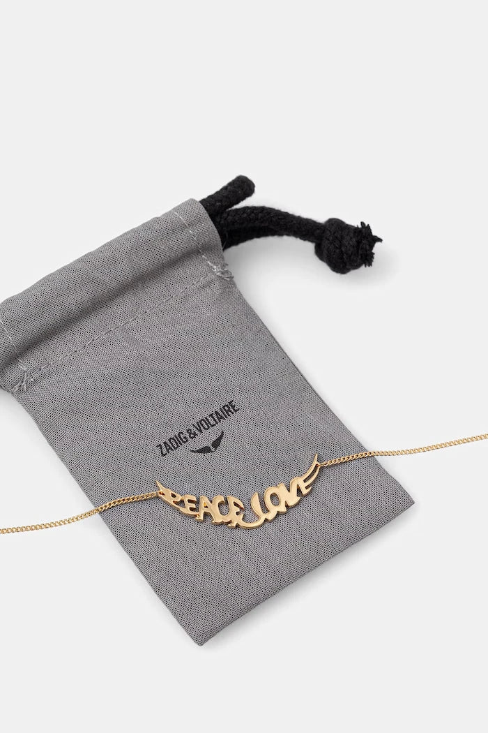 Zadig&Voltaire kadın pirinç PEACE kolye