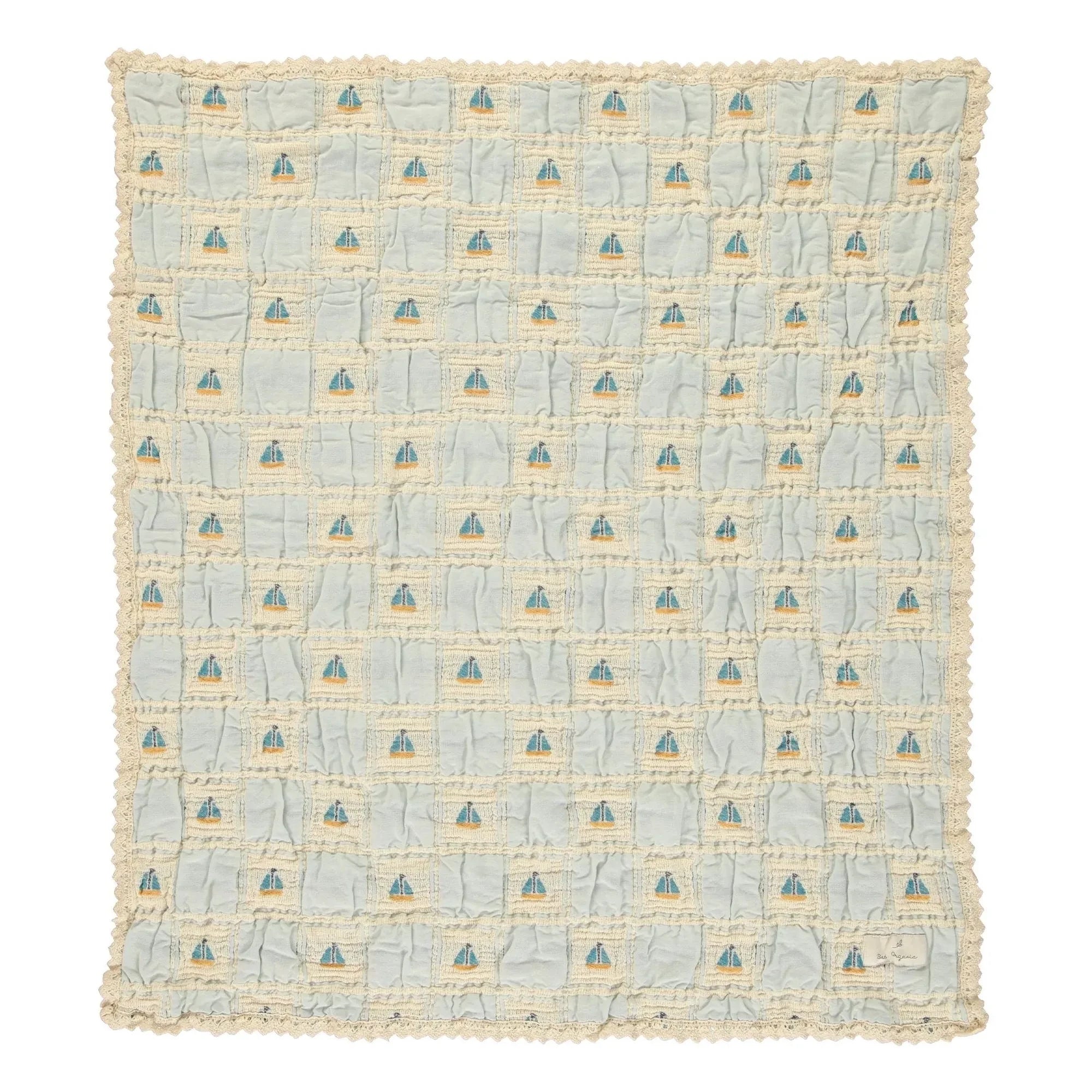 Bebe Organic - Sailor Bateaux Decke aus Bio-Baumwolle | Ecru