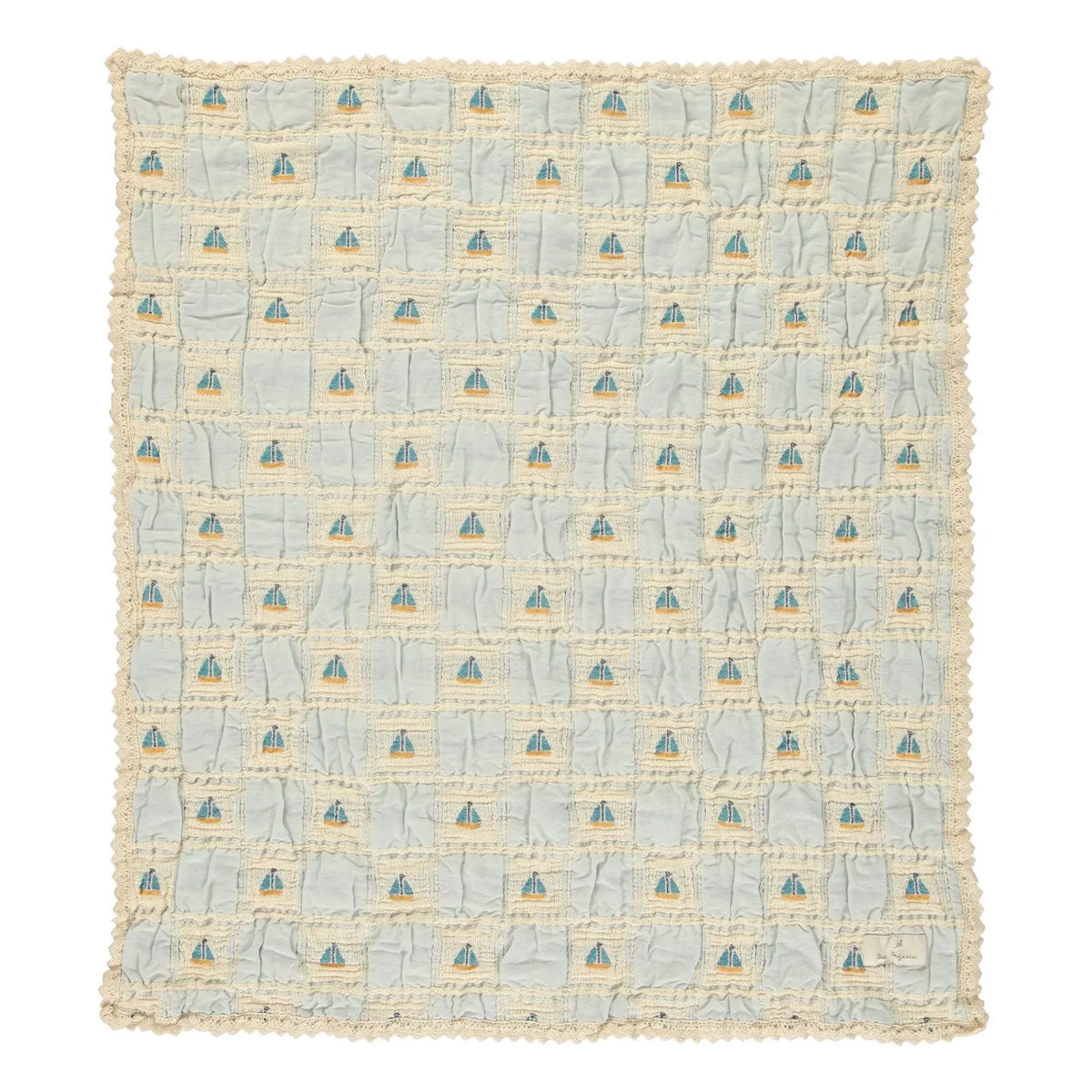 Bebe Organic - Sailor Bateaux Decke aus Bio-Baumwolle | Ecru