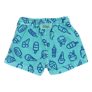 Búho - Bébé Glaces Bio-Badeshorts aus Baumwolle | Türkis