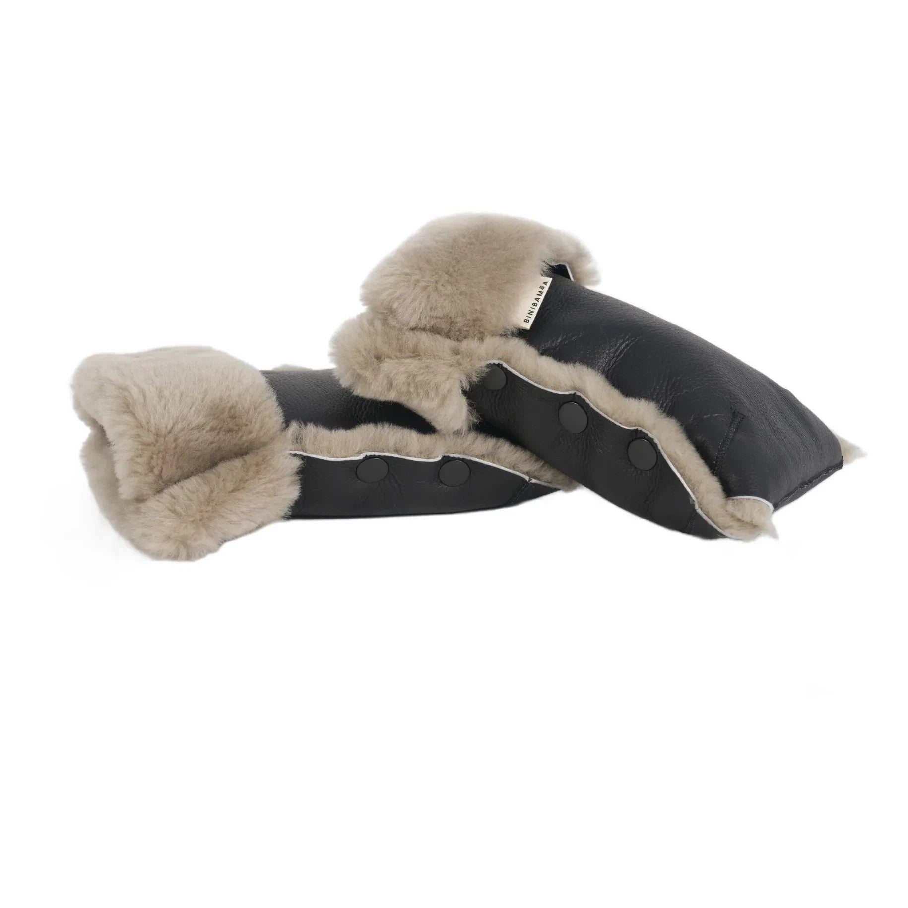 BINIBAMBA - Lammfell-Kinderwagenhandschuhe | Toast