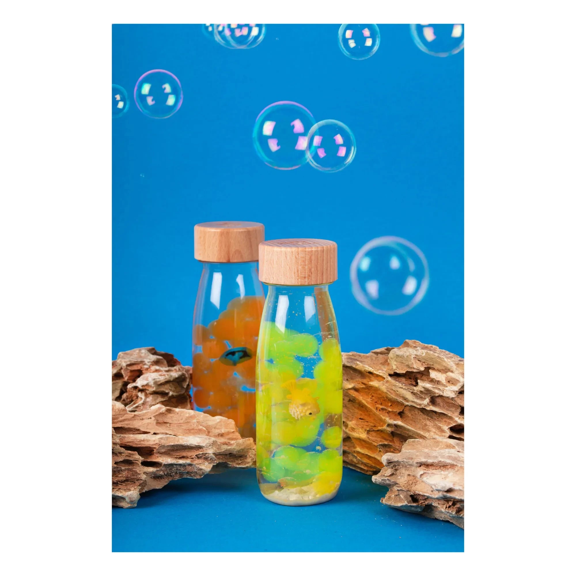 Petit Boum - Sensorische Flasche Fisch | Gelb