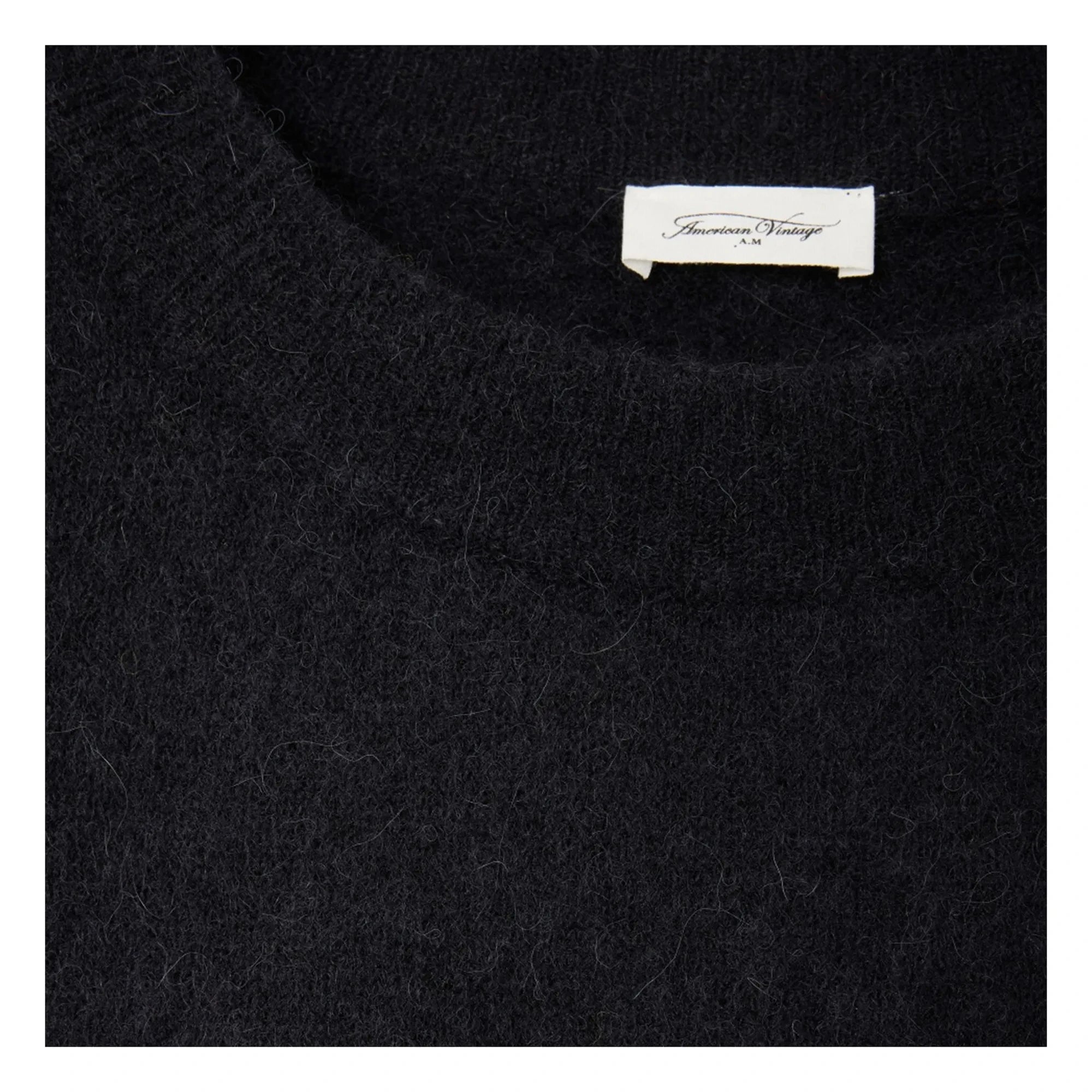 American Vintage - Vitow Alpaka- und Woll-Pullover mit Bootsausschnitt | Schwarz