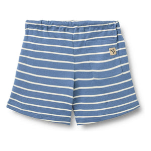 Wheat – Gestreifte Jersey-Shorts aus Bio-Baumwolle | Blau