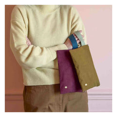 Das Sahnehäubchen – Clutch-Tasche mit Henkel aus Bio-Baumwolle Iona | Gold