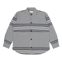 Universal Works - Hemd | Navy - Gebrochenes Weiß