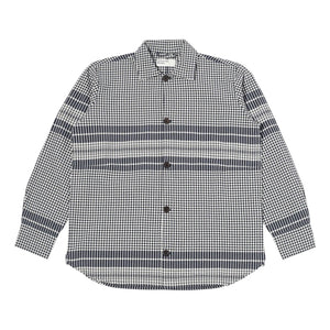 Universal Works - Hemd | Navy - Gebrochenes Weiß