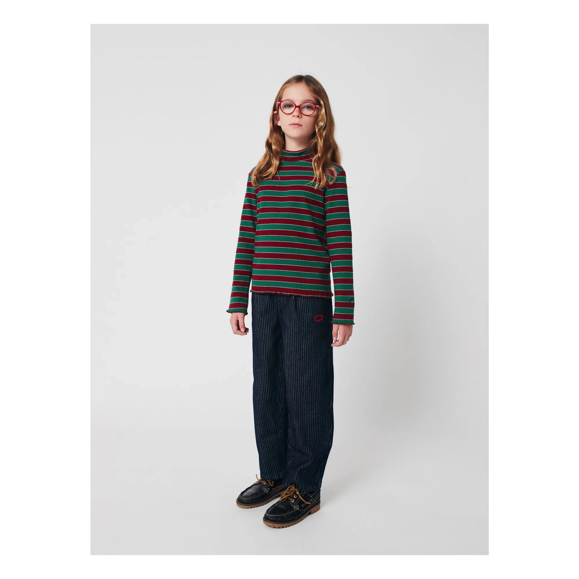 Bobo Choses - Gestreifte Ballon-Jeans aus Bio-Baumwolle | Blau