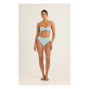 Peony - Vichy Bustier-Badeoberteil | Blau