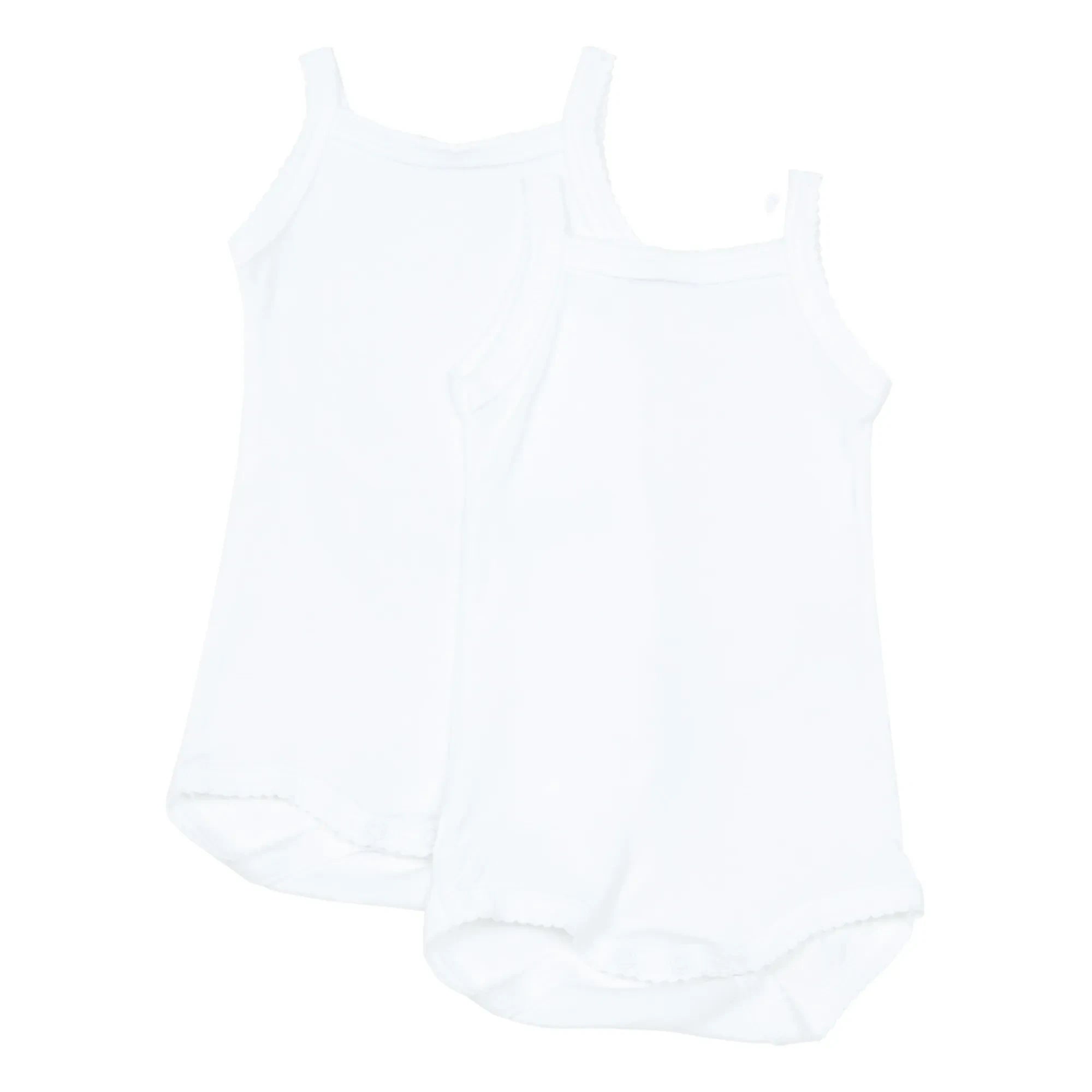 Petit Bateau – 2er Pack Strampler aus Bio-Baumwolle, ärmellos, für Babys | Weiß