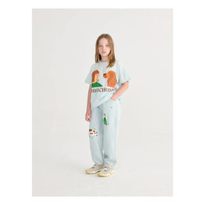 Bobo Choses - Friends T-Shirt Bio-Baumwolle | Hellblau