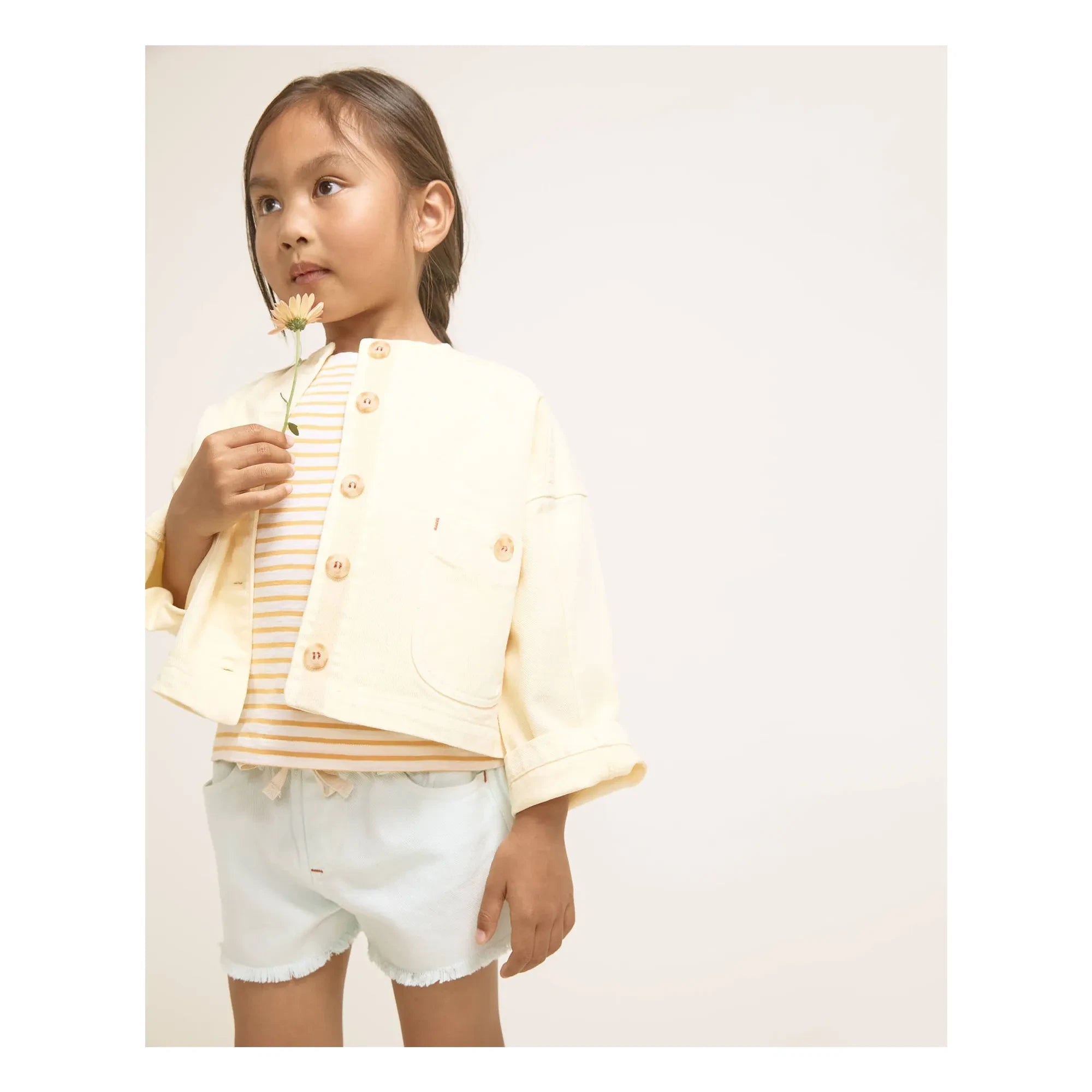 Búho - Denim Lyocell Jacke | Blassgelb