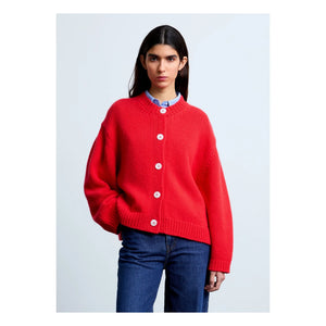 Surprise Paris - Emma Merinowolle und Kaschmir Strickjacke | Rot