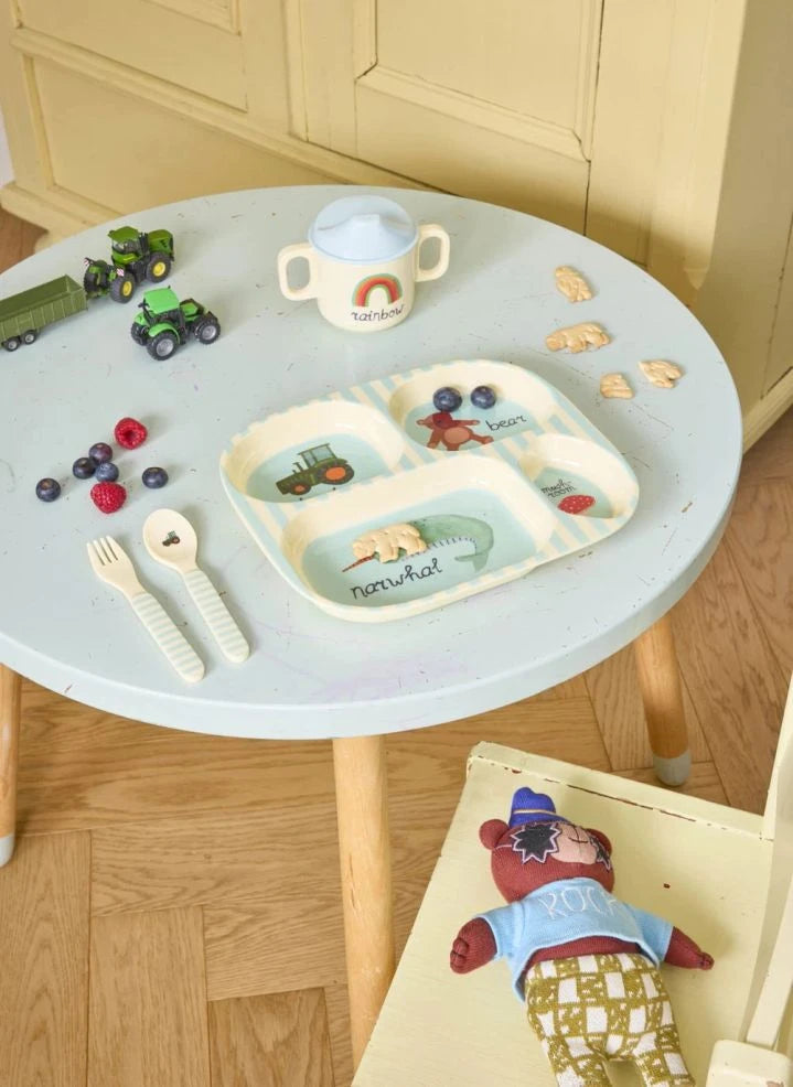 Rice - ABC Melamin Essgeschirr Set | Hellblau
