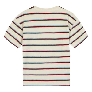 Bonton - Livo Gestreiftes Handtuch-T-Shirt | Weiß