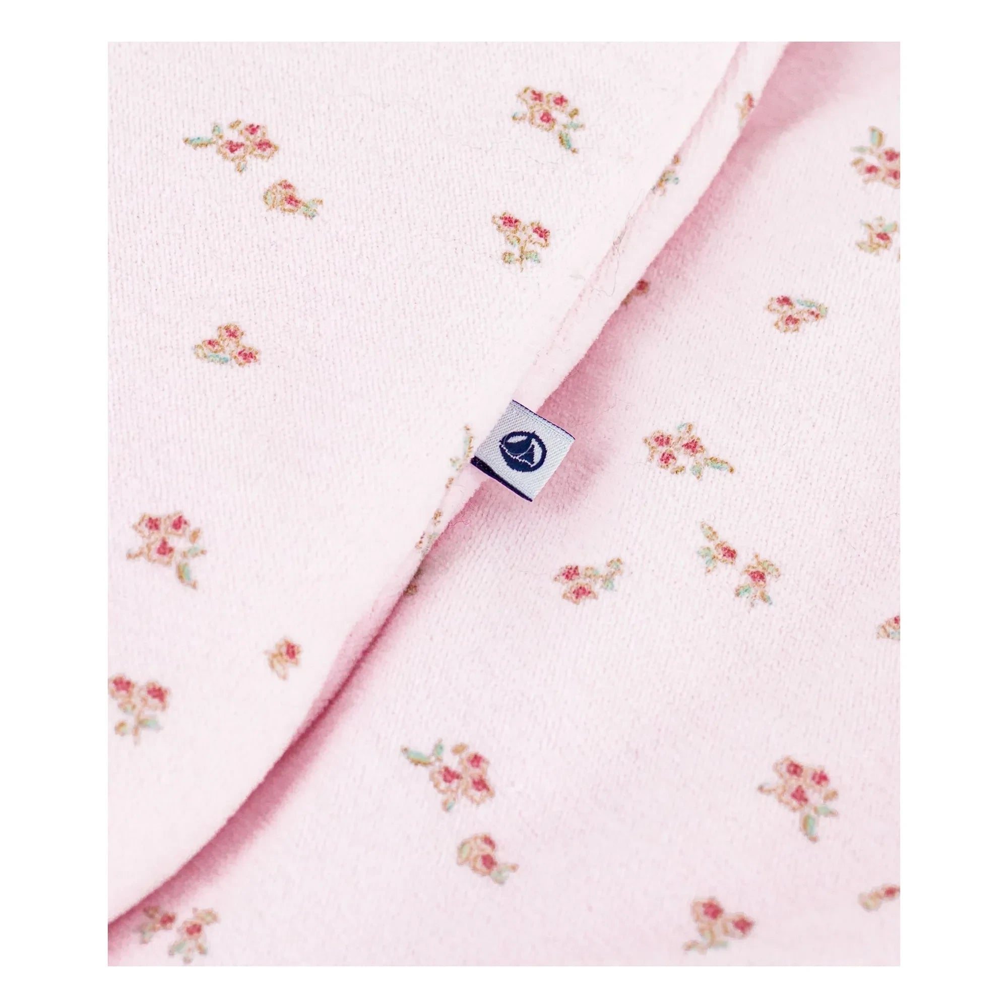 Petit Bateau - Fleurie Velours Organik Pamuk Uyku Tulumu | Pudra Pembe