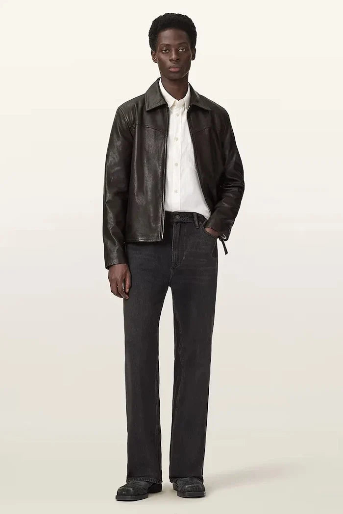 AllSaints Erkek Deri Geçiş Montu TUNE