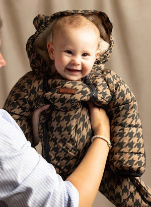 Töastie - Wasserdichte Houndstooth Cloud Jacke Aus Recycletem Material | Braun