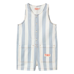 Tinycottons - Overall aus blauem Twill mit feinen Streifen