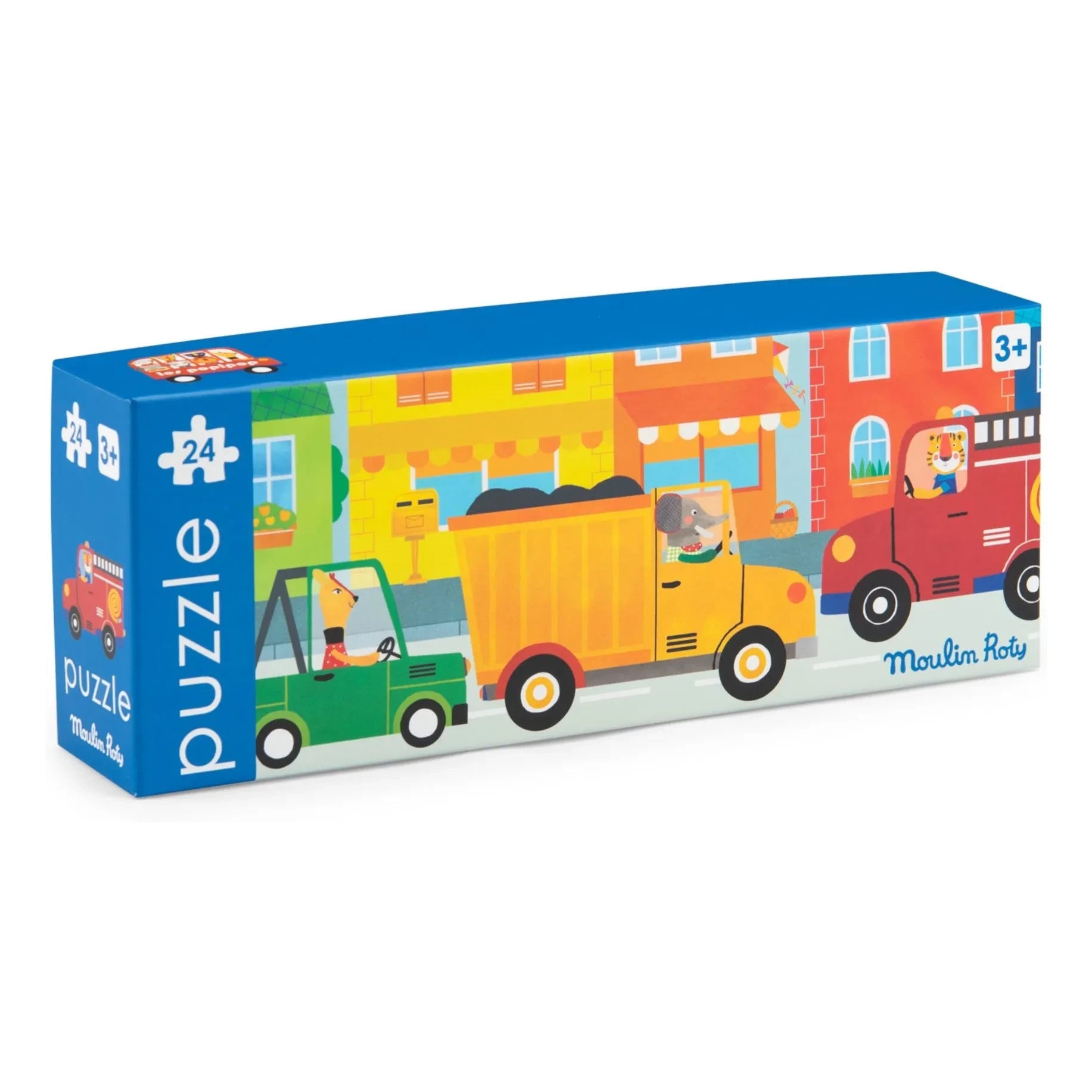 Moulin Roty - Fahrzeugpuzzle - 24 Teile
