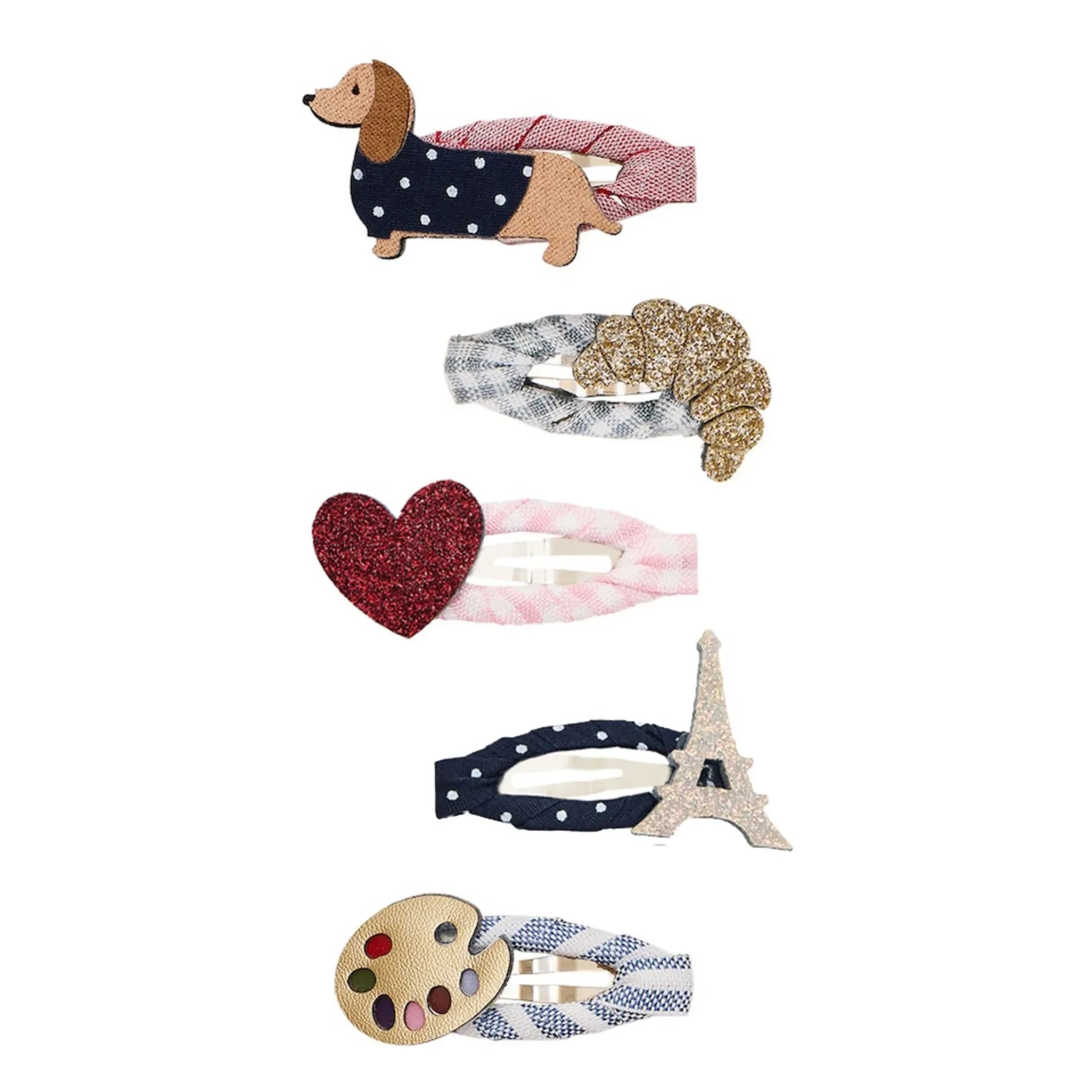 Mimi & Lula – 5er Paris Mini Haarspangen Set | Marineblau