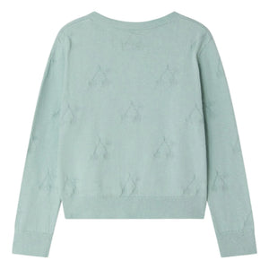 Bonpoint - Cardigan Pointelle Lysia Bio-Baumwolle | Celadon