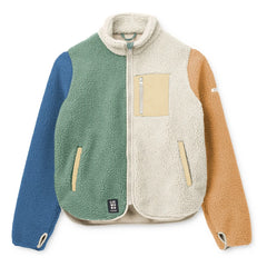 Liewood – Nelson Sherpa Jacke mit Farbblock aus recycelter Faser | Grün