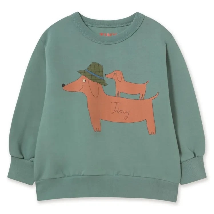 Tinycottons – Hunde-Sweatshirt aus Bio-Baumwolle | Green Water