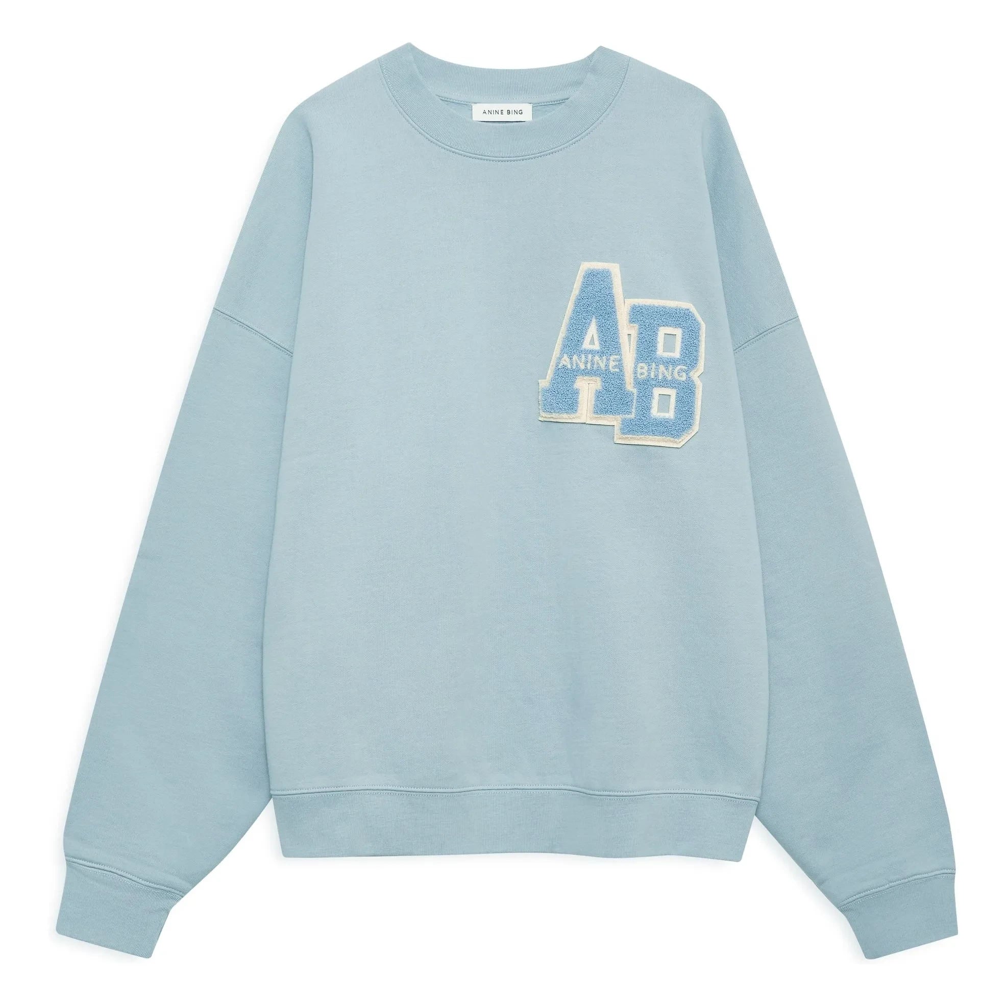 Anine Bing - Oversize Miles Letterman Sweatshirt | Hellblau