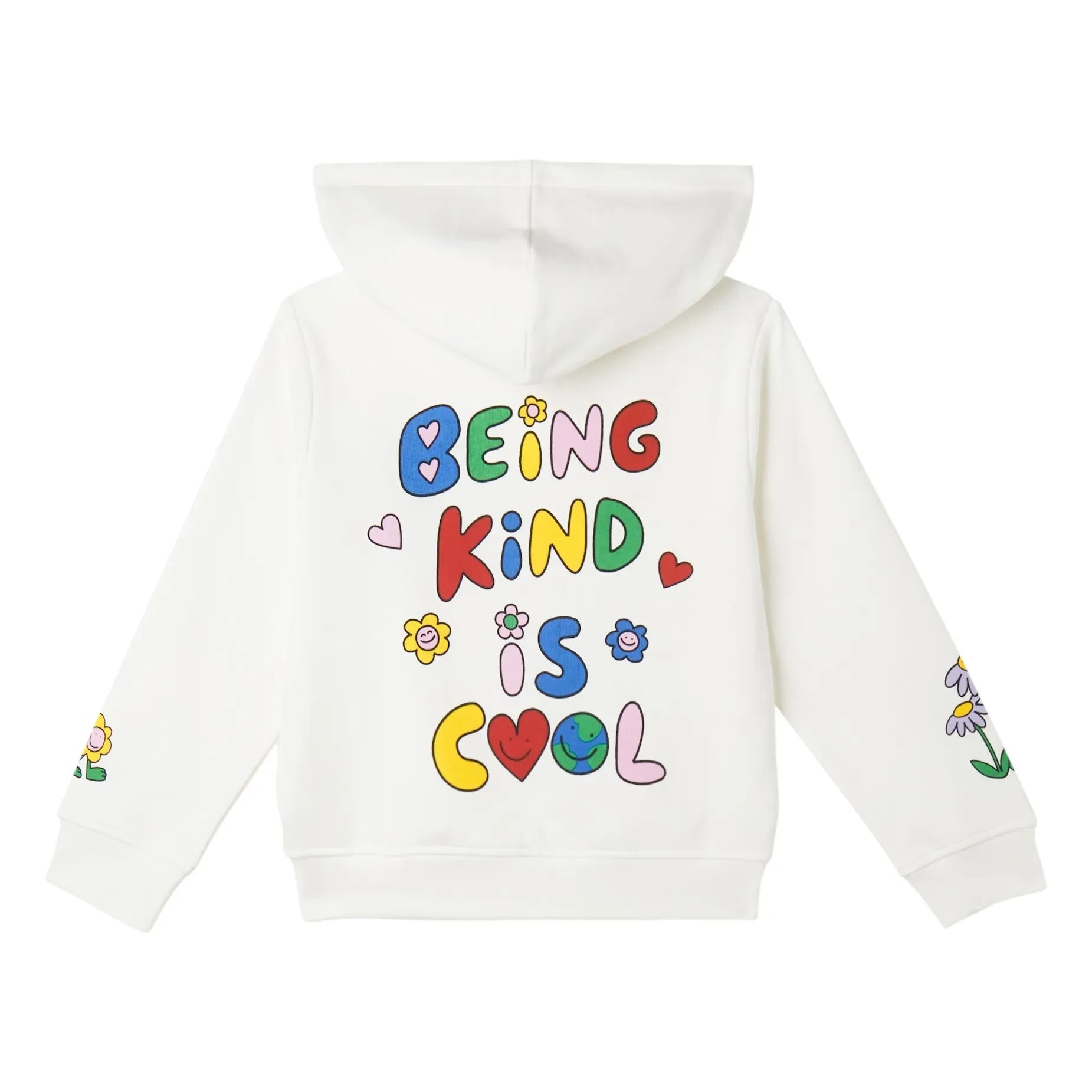 Stella McCartney Kids - Geblümtes Kapuzen-Sweatshirt | Elfenbein
