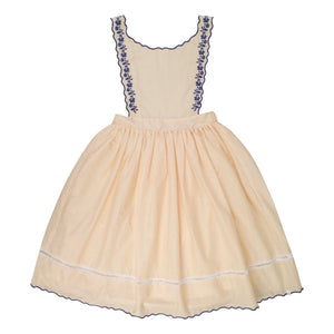 THE LiTTLE POETS - Teresa Carreaux Besticktes Kleid | Blassgelb