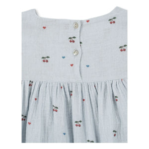 Konges Sløjd - Coco Cerises Bio-Baumwollkleid | Hellblau