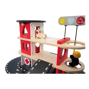 Janod - Spielzeug-Feuerwehrwache
