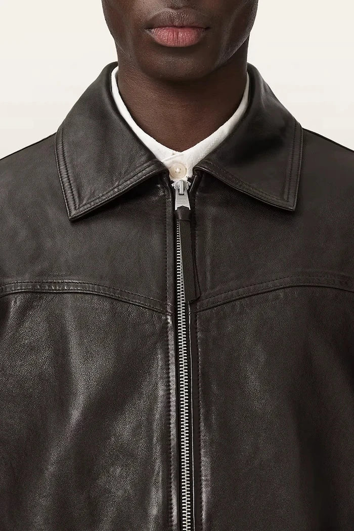 AllSaints Erkek Deri Geçiş Montu TUNE
