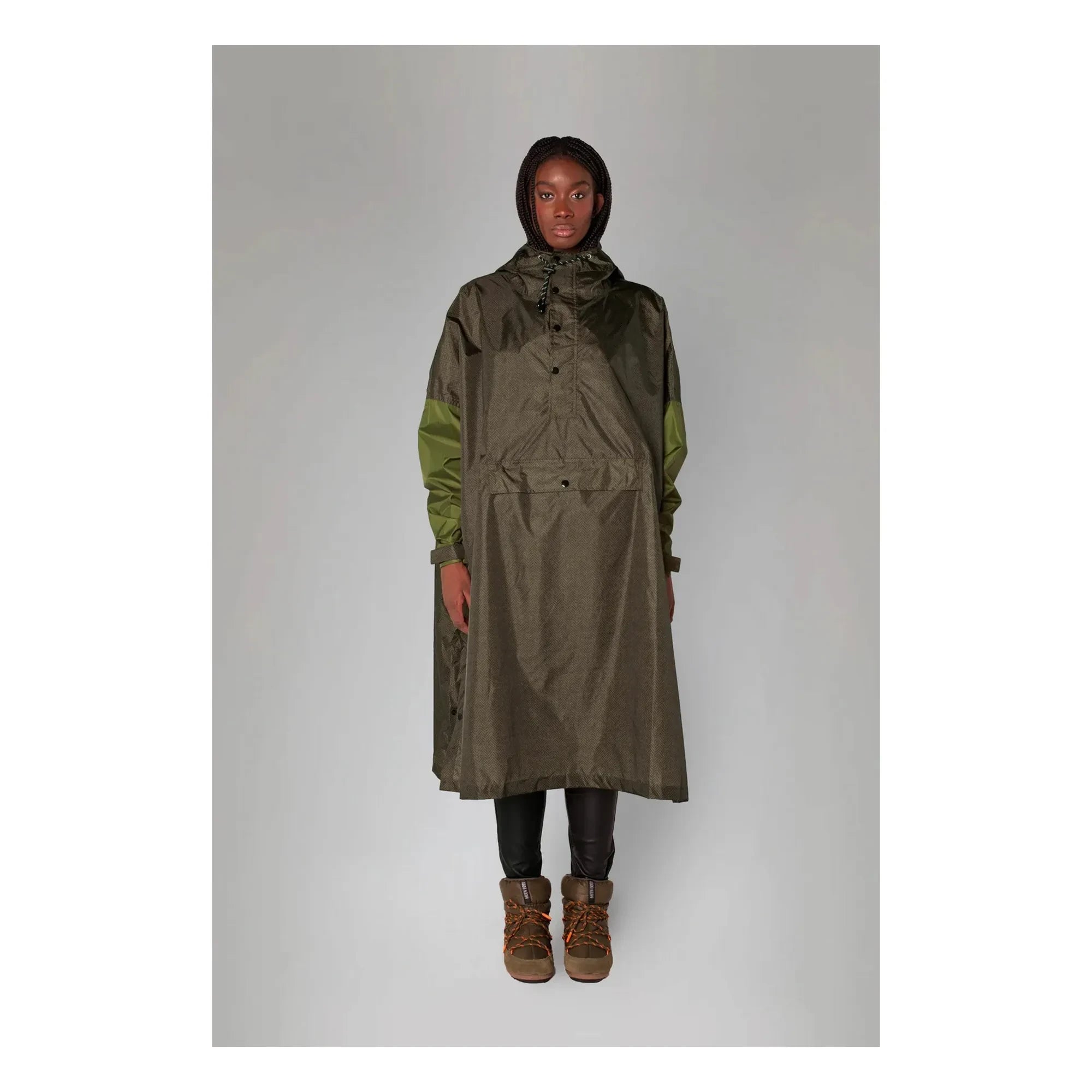 Rainkiss - Fischgrät-Regencape - Damenkollektion | Braun