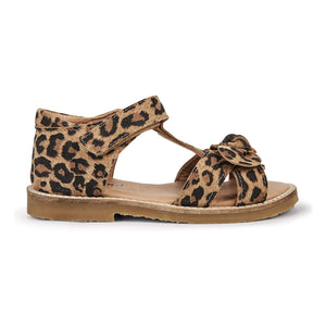 Petit Nord - Leoparden-Schleifen-Sandale | Braun