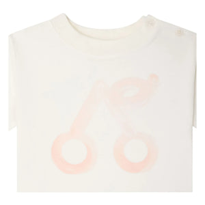 Bonpoint - Cai Cerise Bio-Baumwoll-T-Shirt | Cremefarben