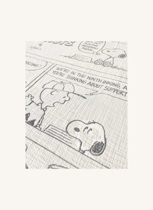Maison Deux - Maison Deux x Peanuts | Weißer Baseball Druck Baumwolle Throw