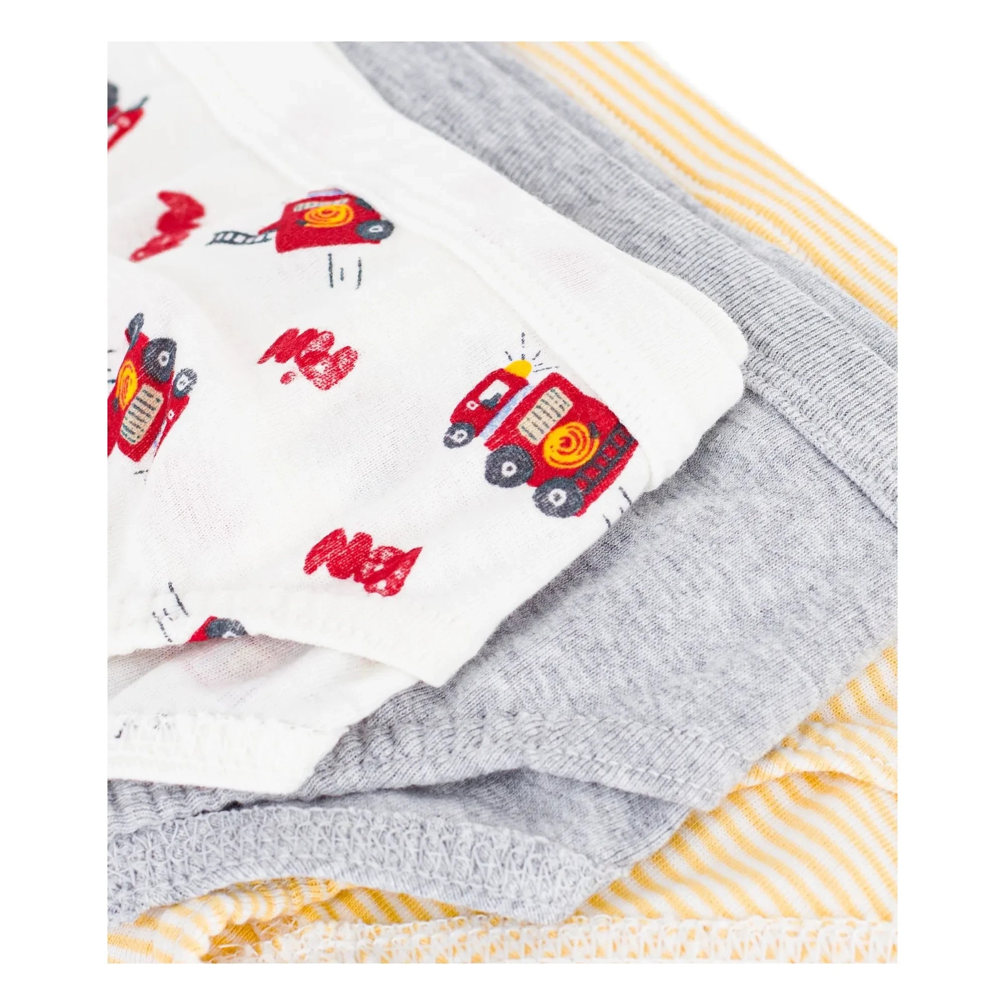 Petit Bateau - 3'lü İtfaiyeci Külot Seti | Beyaz