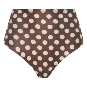 - Afonso gepunktetes Bikinislip | Schokolade